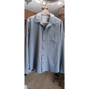 Men's Eddie Bauer size XL long sleeve button front collared casual grey shirt